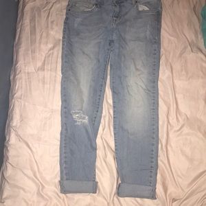 Denim ripped jeans